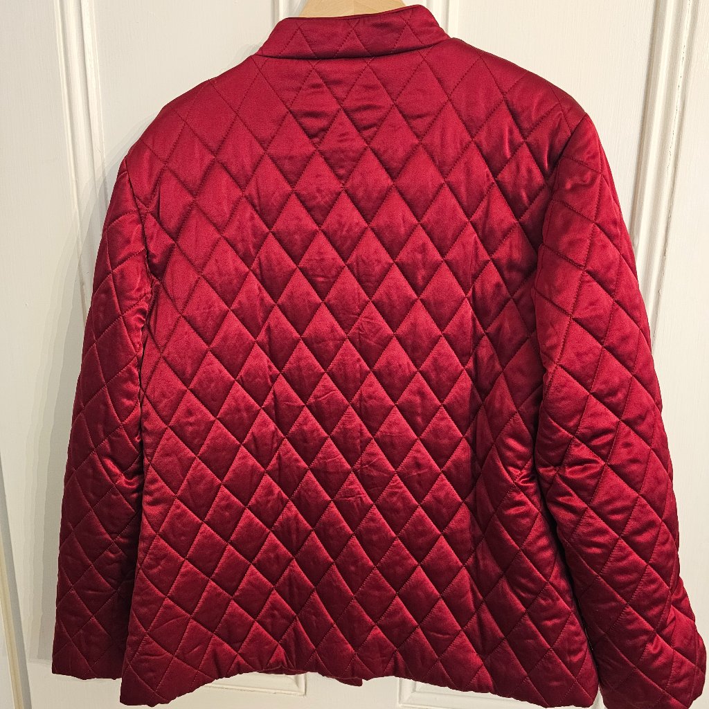 Women's Restoration Hardware Silk Quilted Jacket - Sz. L Euc — image 5 of 6